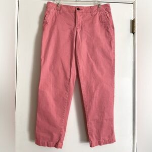 Women’s Sonoma Life & Style Pink Modern Fit Broken-In Chino Pants, Size 10